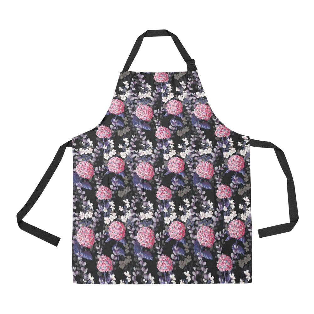 Hydrangea Pattern Print Design HD04 Apron with Pocket