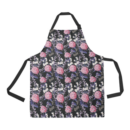 Hydrangea Pattern Print Design HD04 Apron with Pocket