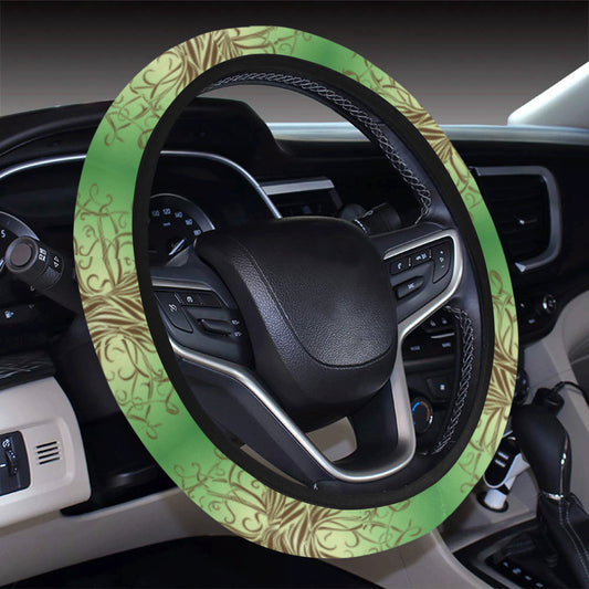 Celtic Pattern Print Design 05 Steering Wheel Cover with Elastic Edge