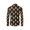 Buddha Head Gold Print Men's Long Sleeve Shirt