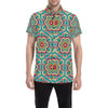 Mandala Pattern Print Design 03 Men's Short Sleeve Button Up Shirt