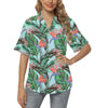 Bird Of Paradise Pattern Print Design BOP01 Women's Hawaiian Shirt