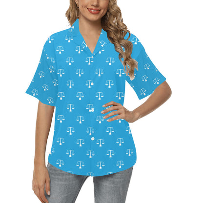 Libra Pattern Print Design 02 Women's Hawaiian Shirt