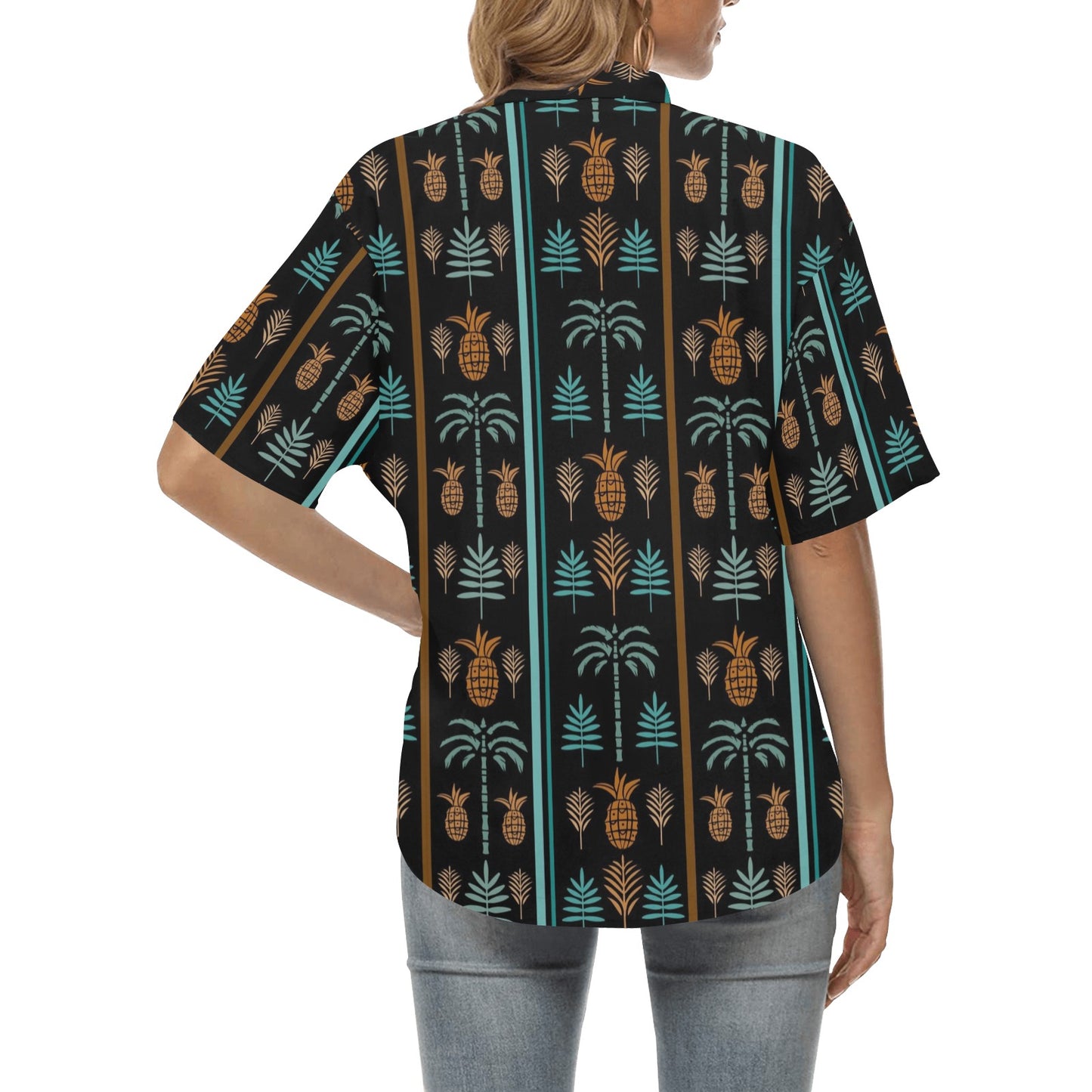 Hawaiian Themed Pattern Print Design H023 Women's Hawaiian Shirt