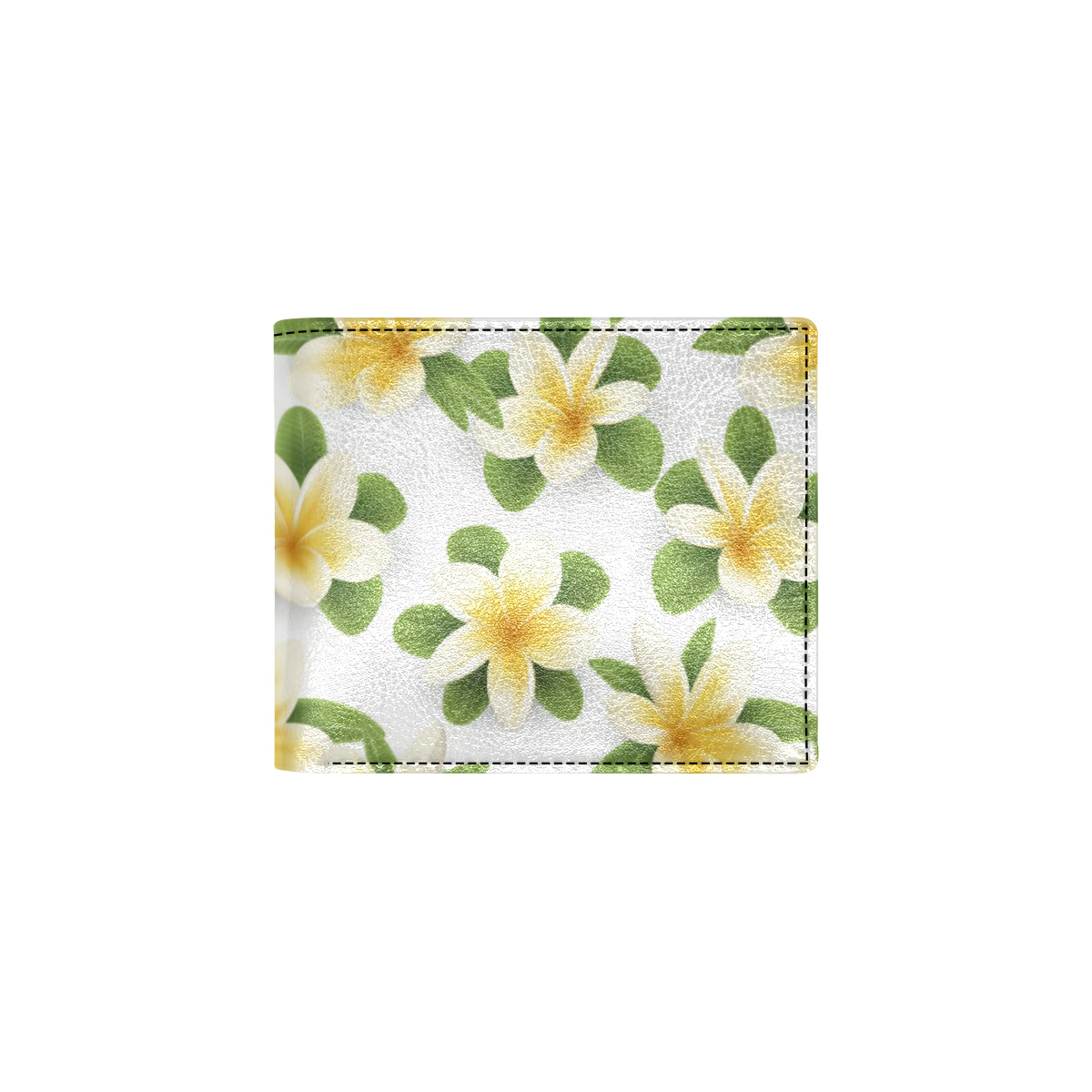 Yellow Plumeria Pattern Print Design PM012 Men's ID Card Wallet