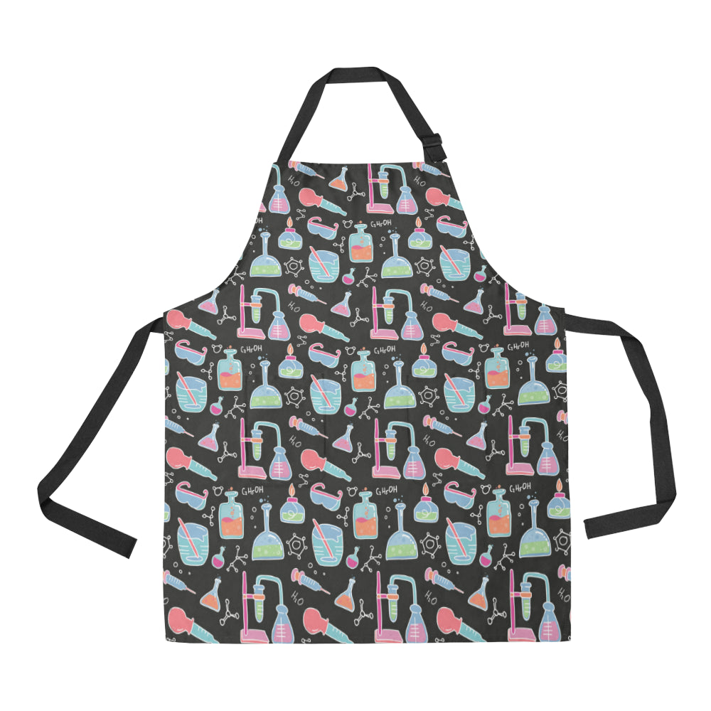 Chemical Pattern Print Design 06 Apron with Pocket