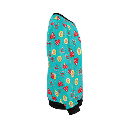 Lollipop Pattern Print Design LL06 Men Long Sleeve Sweatshirt