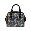 Mermaid Cartoon Pattern Print Design 03 Shoulder Handbag