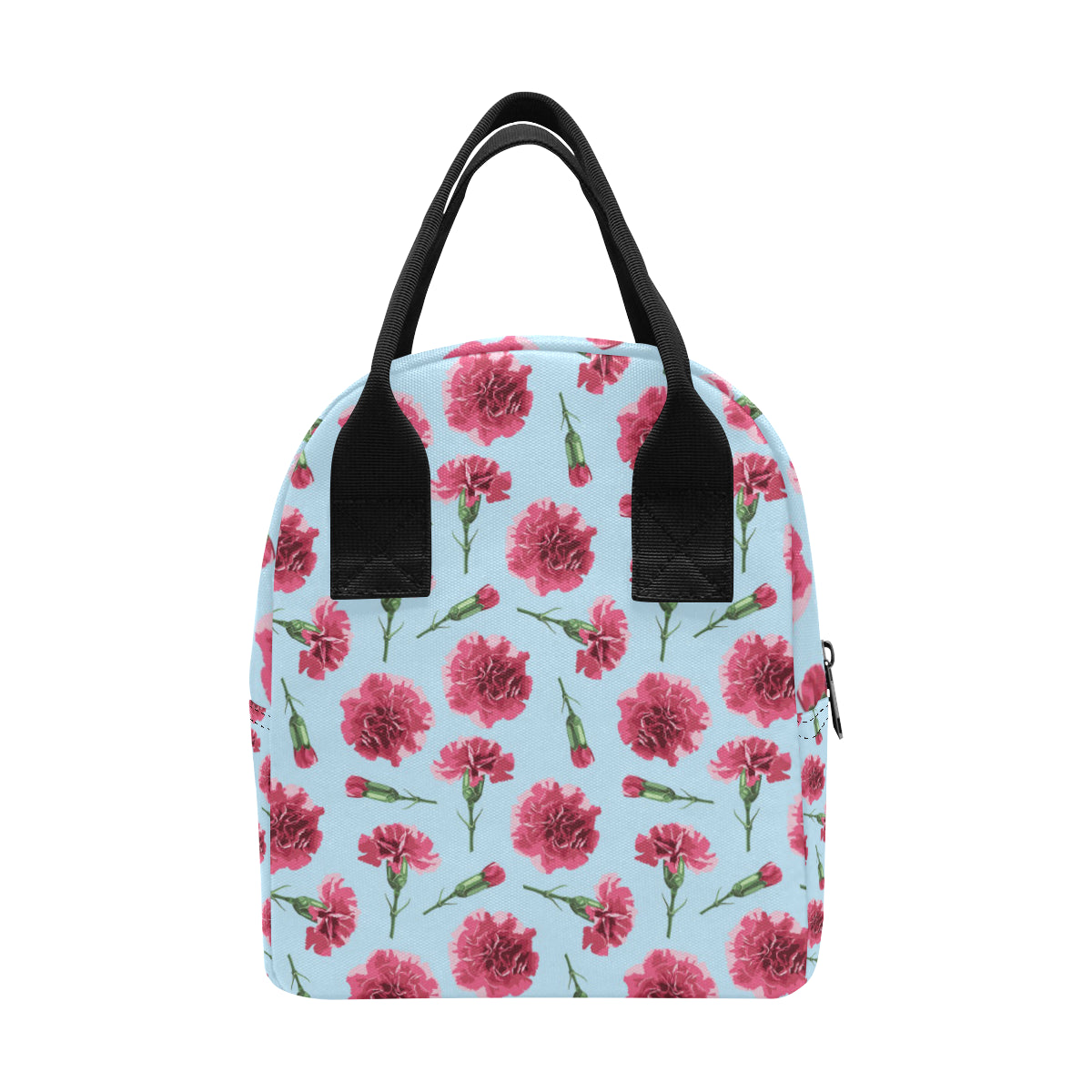 Carnations Pattern Print Design CN01 Insulated Lunch Bag
