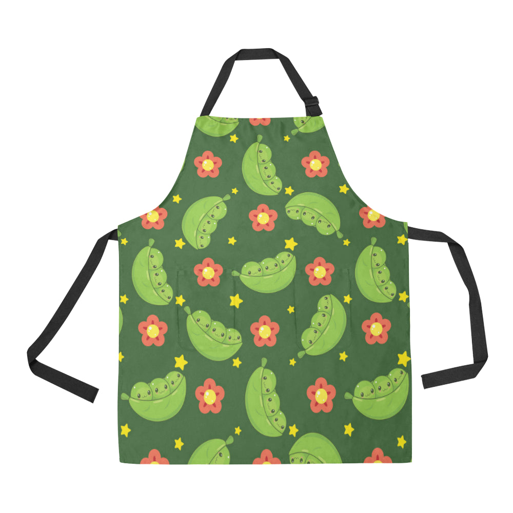 Peas Pattern Print Design A01 Apron with Pocket