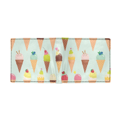 Ice Cream Pattern Print Design 03 Men's ID Card Wallet