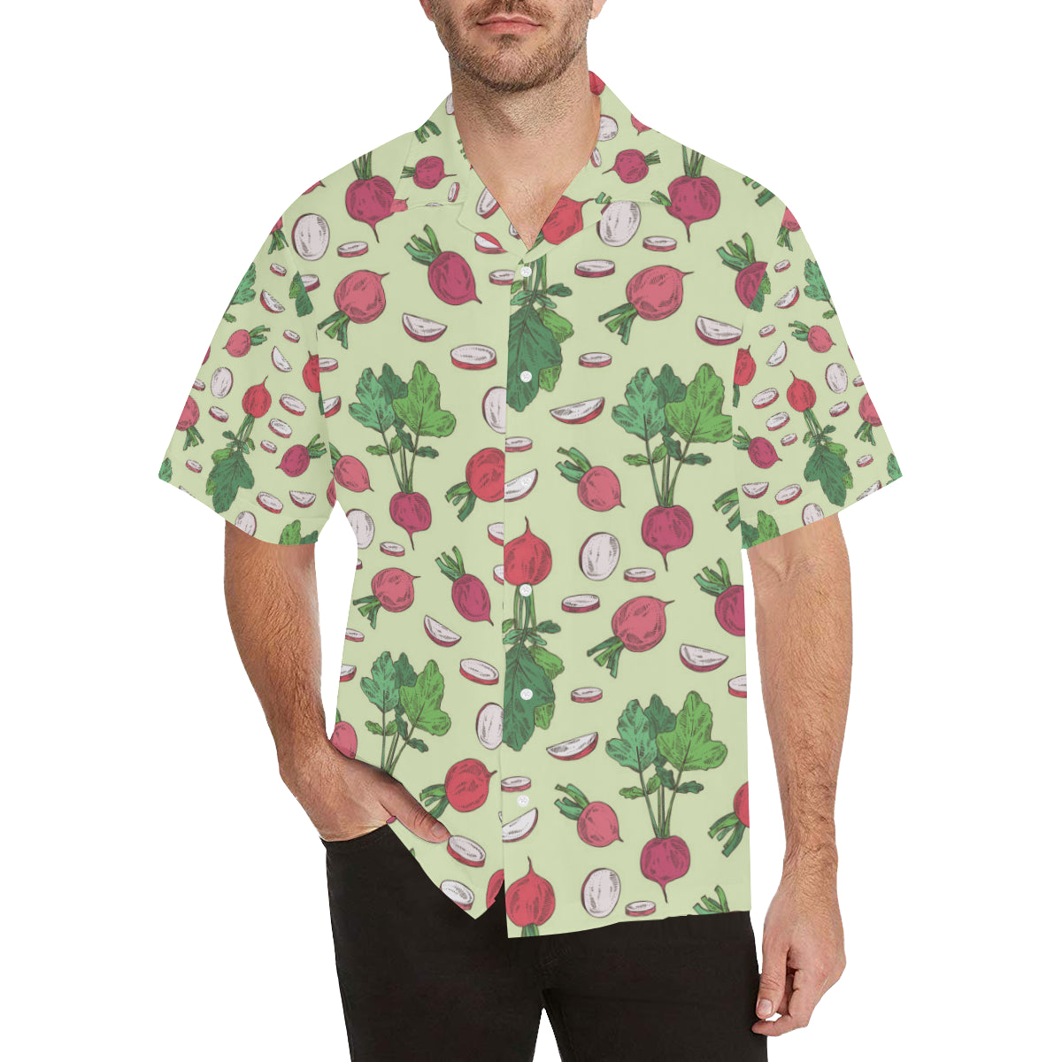 Radish Pattern Print Design A04 Men's Hawaiian Shirt