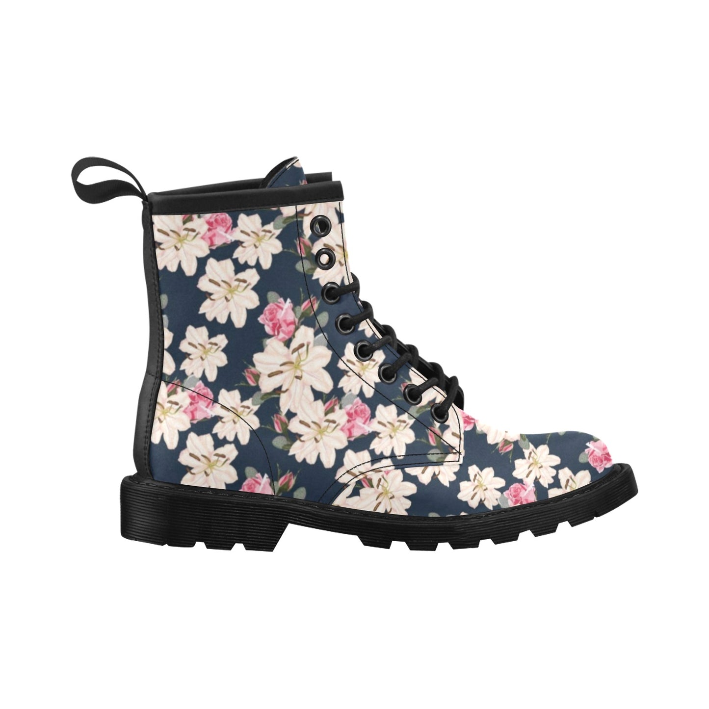 Lily Pattern Print Design LY04 Women's Boots