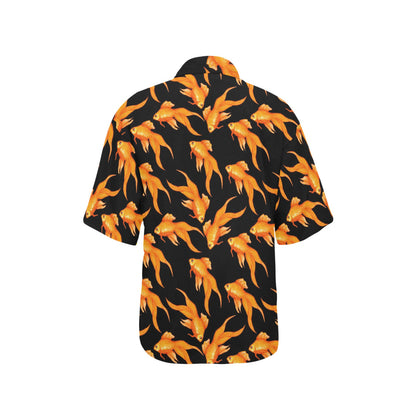 Goldfish Pattern Print Design 03 Women's Hawaiian Shirt