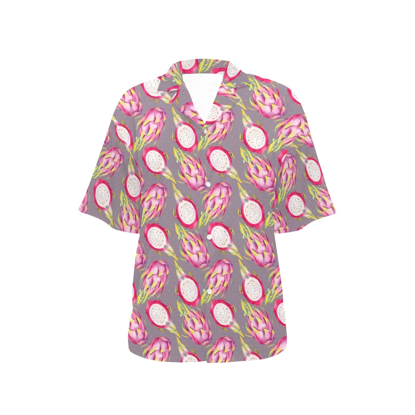 Dragonfruit Pattern Print Design DF03 Women's Hawaiian Shirt
