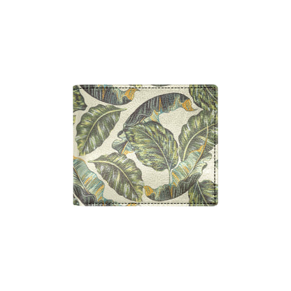Banana Leaf Pattern Print Design BL08 Men's ID Card Wallet