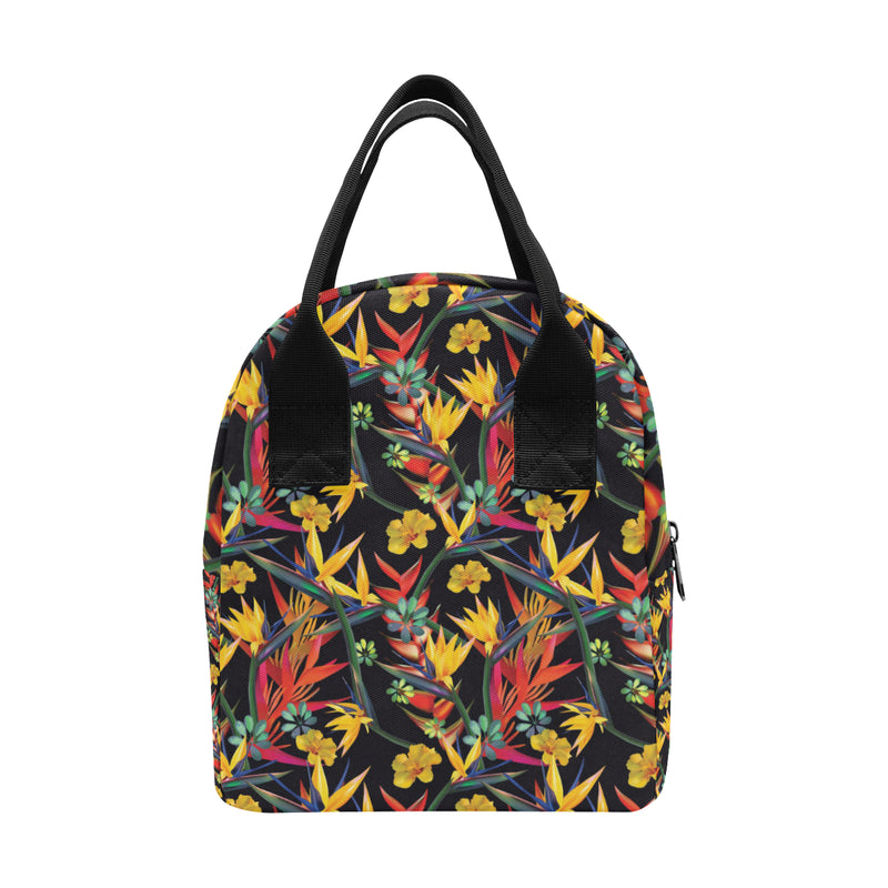 Bird Of Paradise Pattern Print Design BOP016 Insulated Lunch Bag