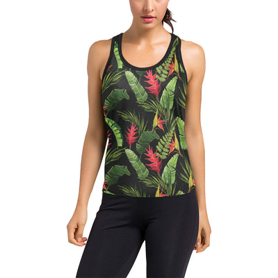 Bird Of Paradise Pattern Print Design BOP010 Women's Racerback Tank Top