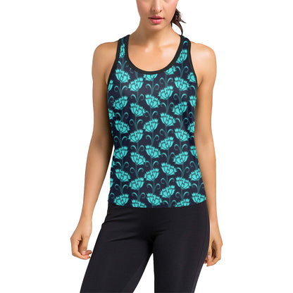 Carnations Pattern Print Design CN06 Women's Racerback Tank Top