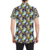 Unicorn With Wings Print Pattern Men's Short Sleeve Button Up Shirt