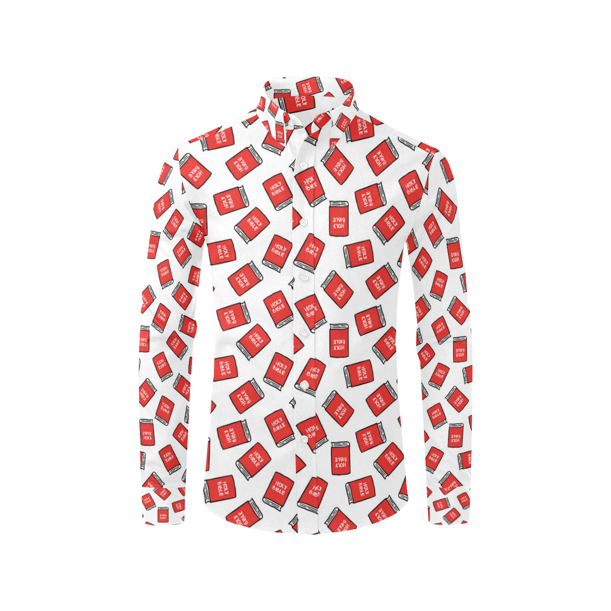 Bible Pattern Print Design 03 Men's Long Sleeve Shirt