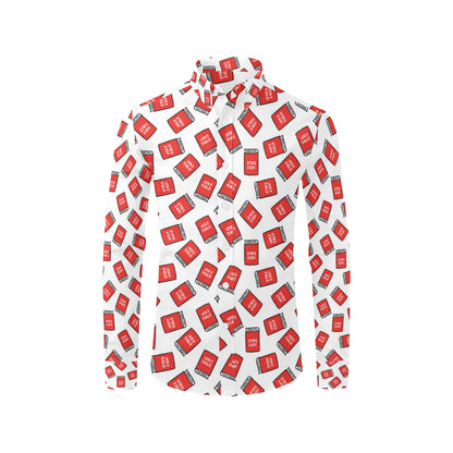 Bible Pattern Print Design 03 Men's Long Sleeve Shirt