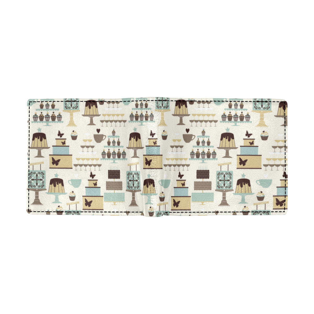 Cake Pattern Print Design 02 Men's ID Card Wallet