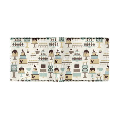 Cake Pattern Print Design 02 Men's ID Card Wallet