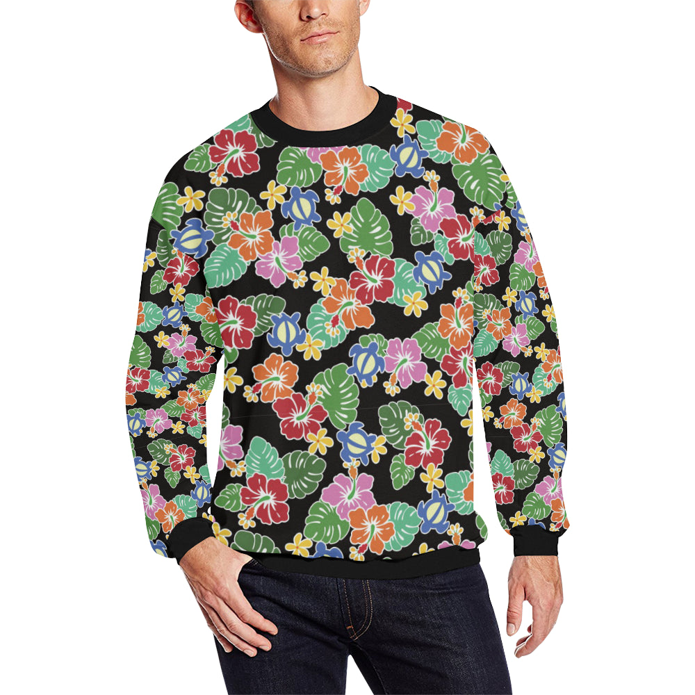 Hawaiian Themed Pattern Print Design H010 Men Long Sleeve Sweatshirt