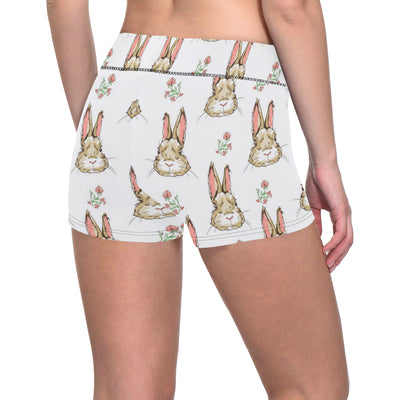 Rabbit Pattern Print Design RB09 Yoga Shorts