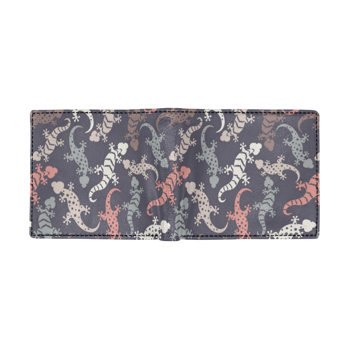 Gecko Pattern Print Design 02 Men's ID Card Wallet