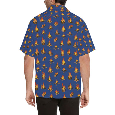 Campfire Pattern Print Design 03 Men's Hawaiian Shirt