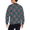 lotus Boho Pattern Print Design LO04 Men Long Sleeve Sweatshirt