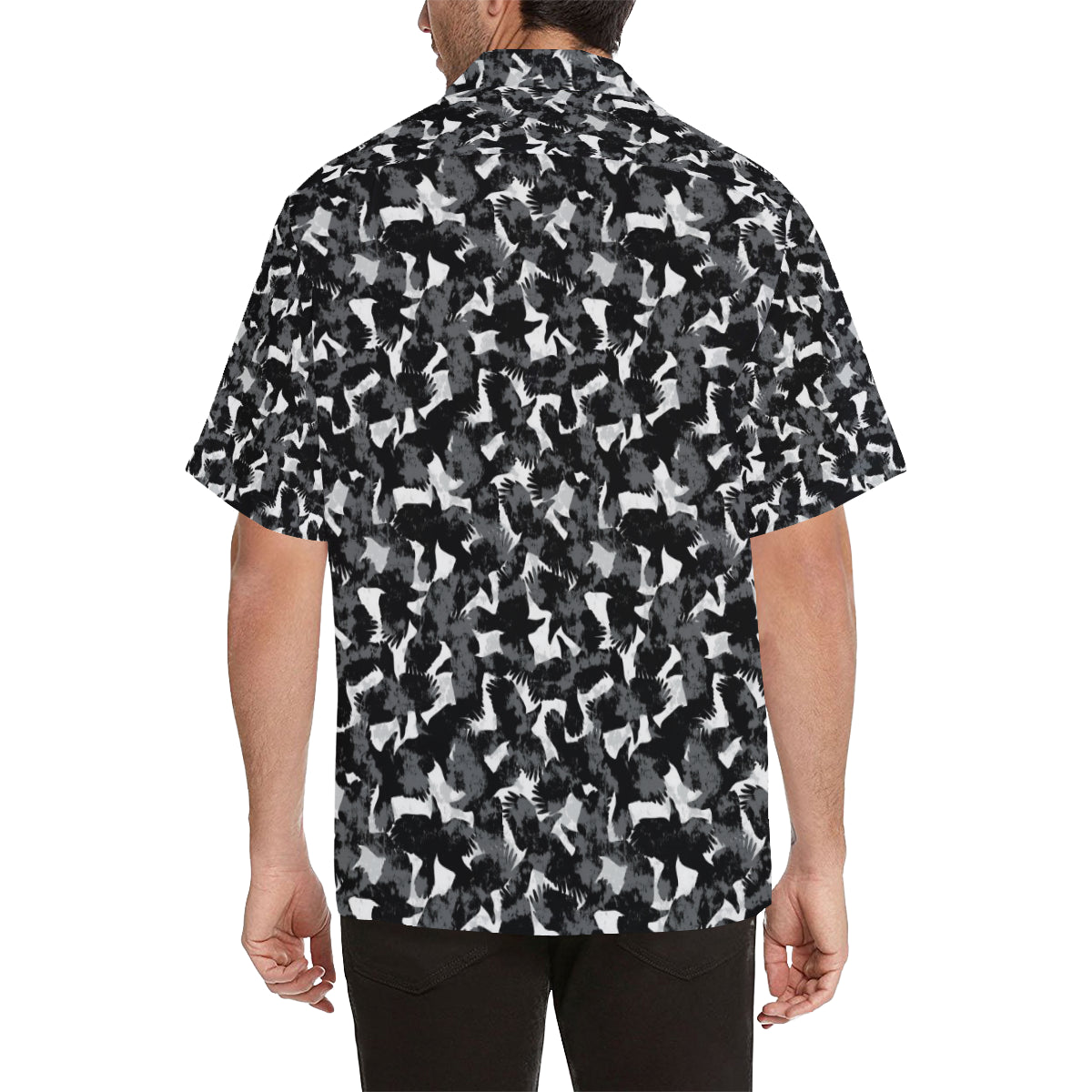 Crow Pattern Print Design 01 Men's Hawaiian Shirt