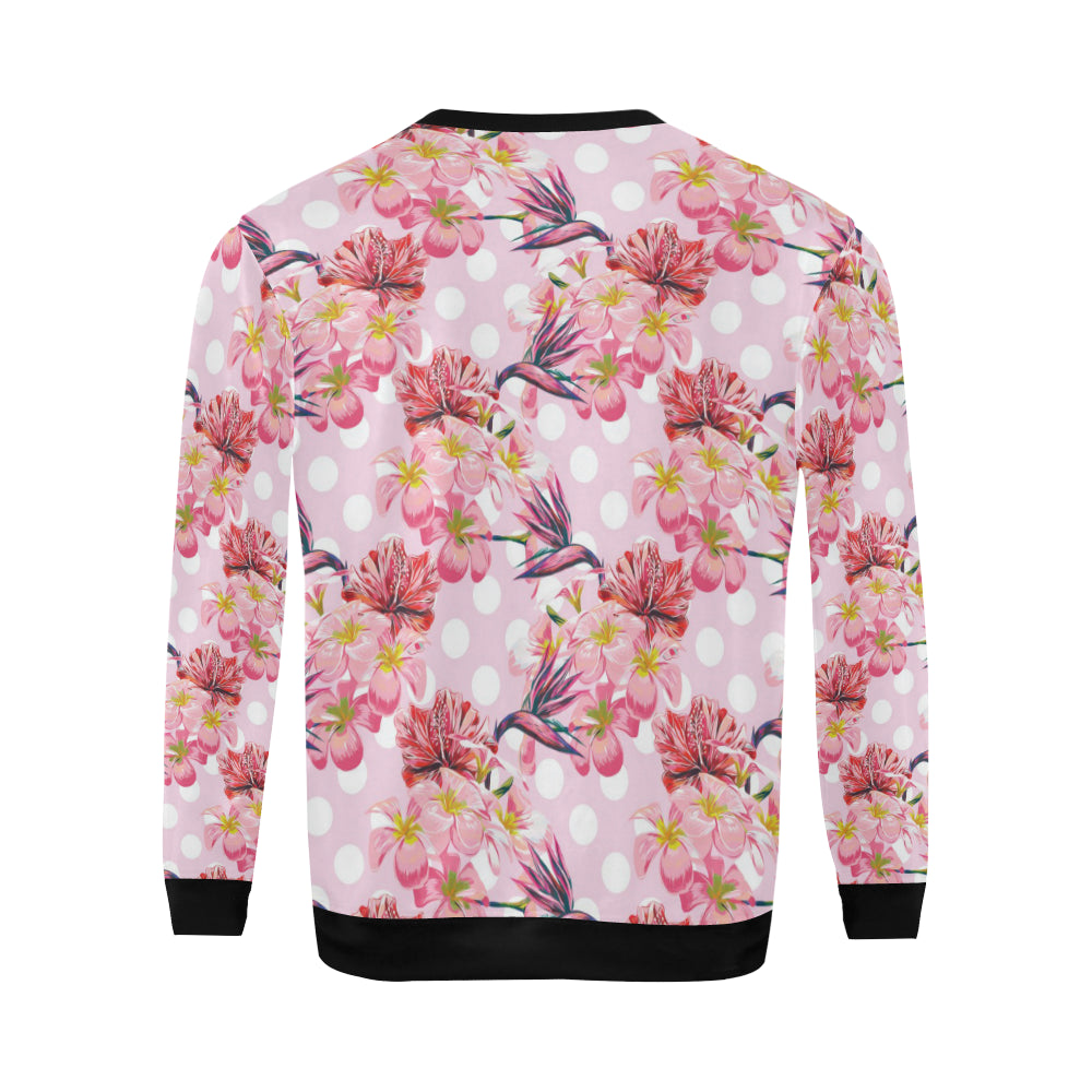 Bird Of Paradise Pattern Print Design BOP011 Men Long Sleeve Sweatshirt