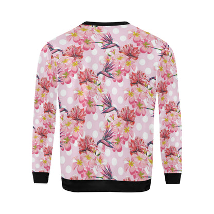 Bird Of Paradise Pattern Print Design BOP011 Men Long Sleeve Sweatshirt