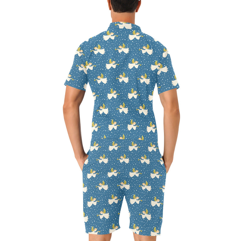 Angel Pattern Print Design 08 Men's Romper