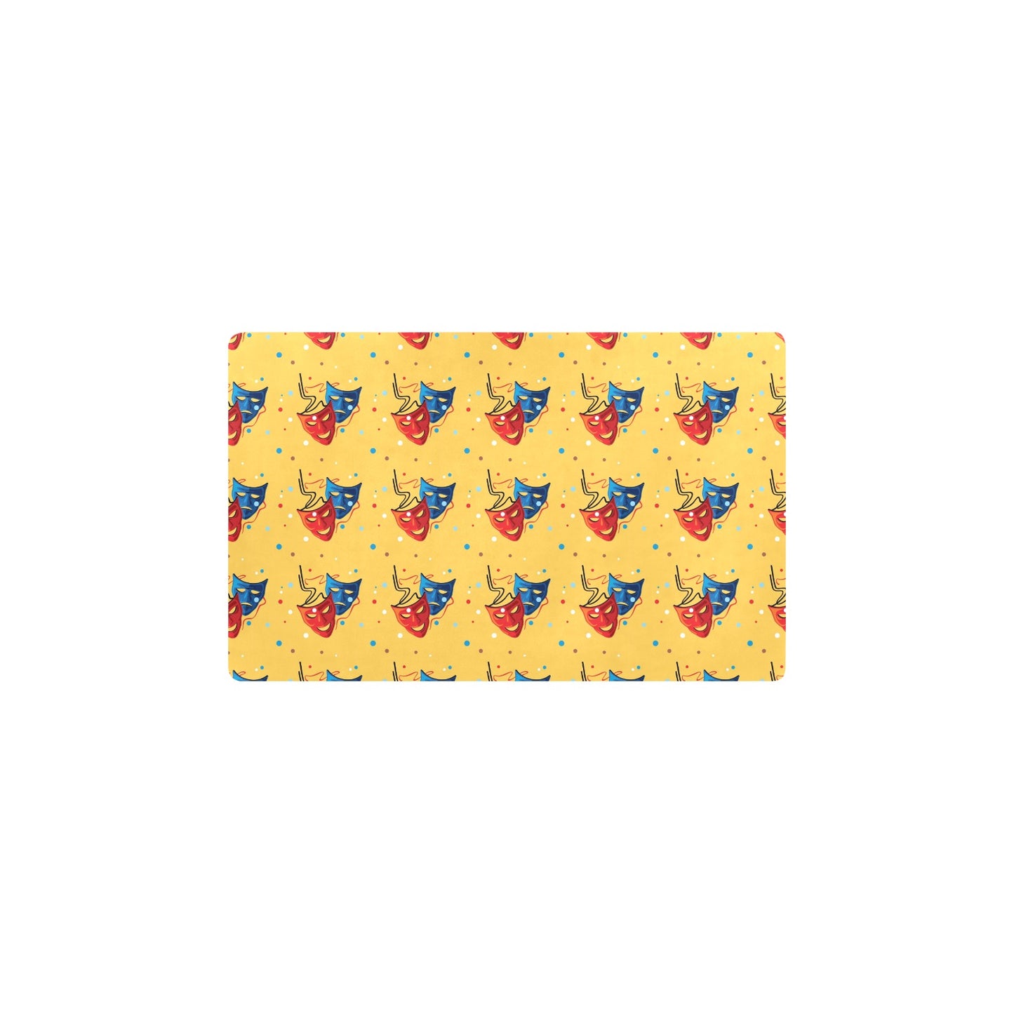 Acting Mask Pattern Print Design 02 Kitchen Mat