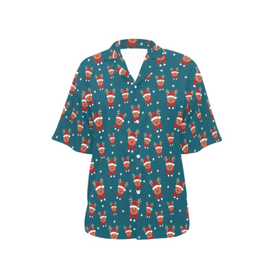 Reindeer Print Design LKS406 Women's Hawaiian Shirt