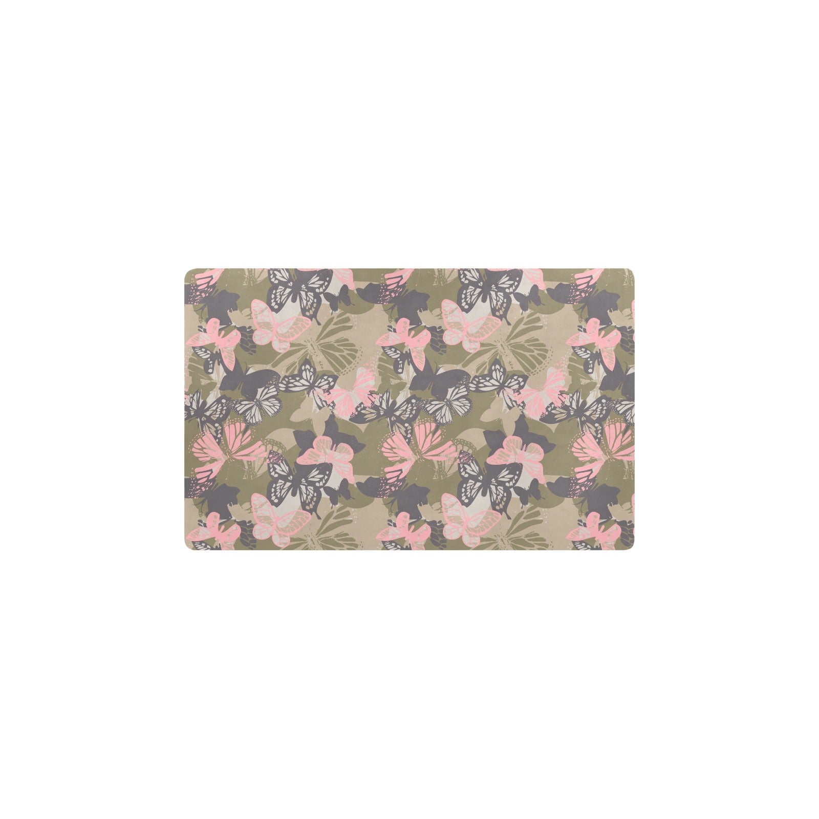 Butterfly camouflage Kitchen Mat