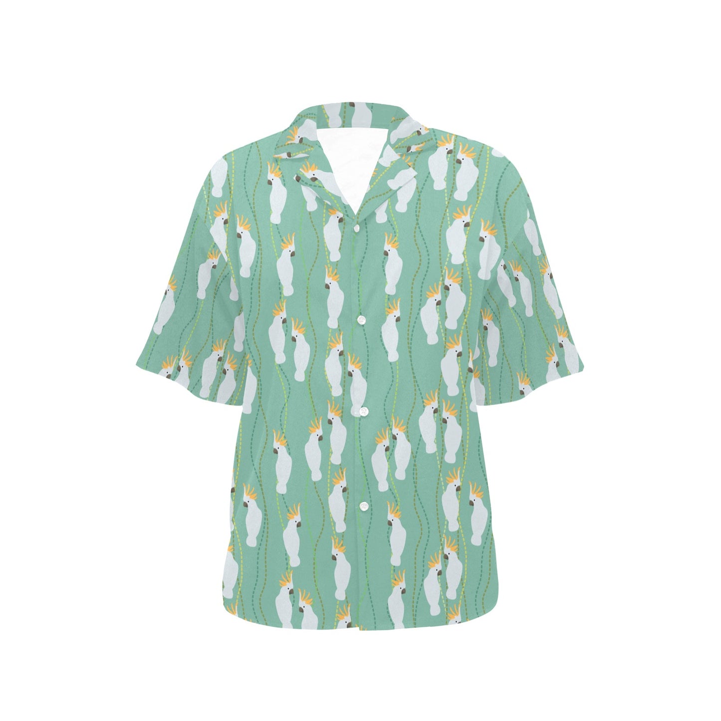 Cockatoo Pattern Print Design 01 Women's Hawaiian Shirt