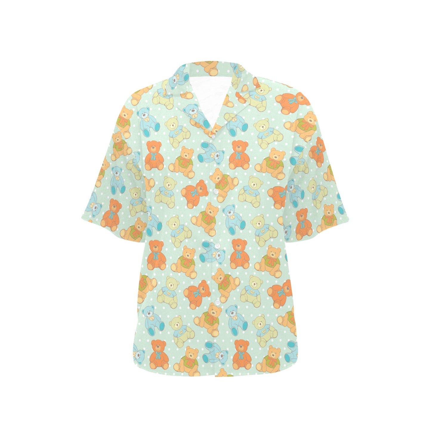 Bear Pattern Print Design 02 Women's Hawaiian Shirt