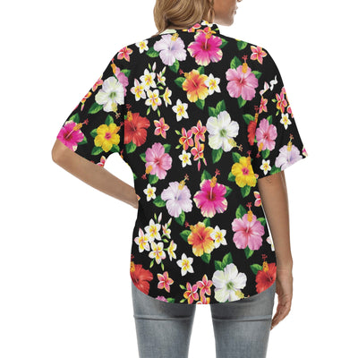 Hibiscus Pattern Print Design HB025 Women's Hawaiian Shirt