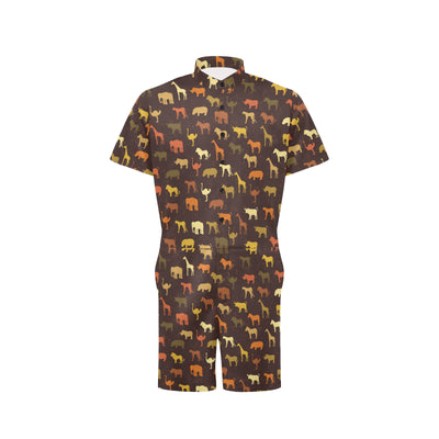 Safari Animal Print Design LKS301 Men's Romper