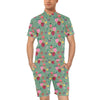 Hummingbird with Rose Themed Print Men's Romper