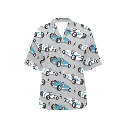 Racing Vintage Pattern Print Design A02 Women's Hawaiian Shirt