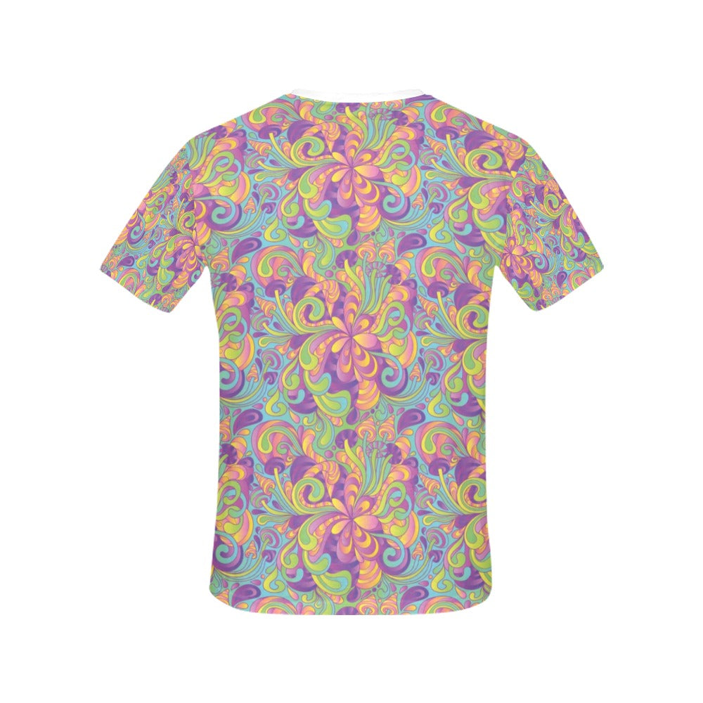 Trippy Print Design LKS306 Women's  T-shirt