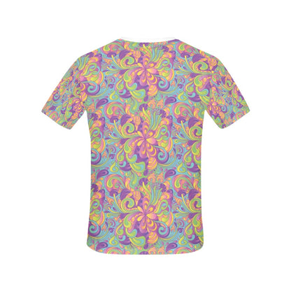 Trippy Print Design LKS306 Women's  T-shirt