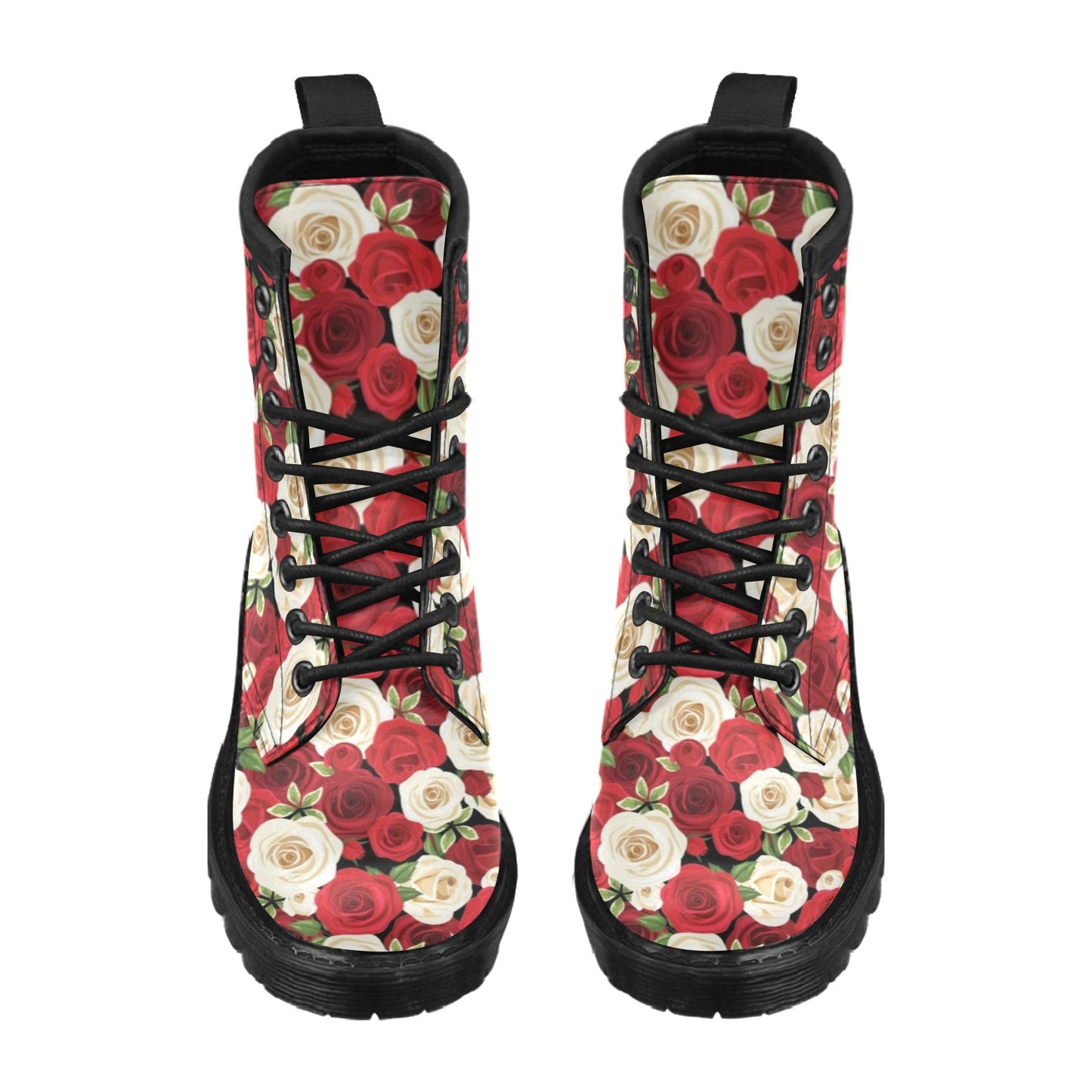 Rose Pattern Print Design RO06 Women's Boots