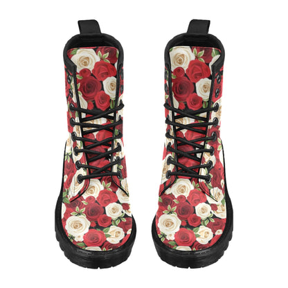 Rose Pattern Print Design RO06 Women's Boots
